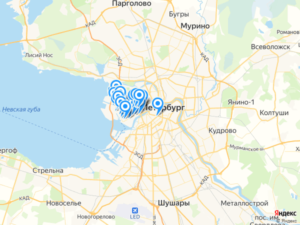 Компании на карте