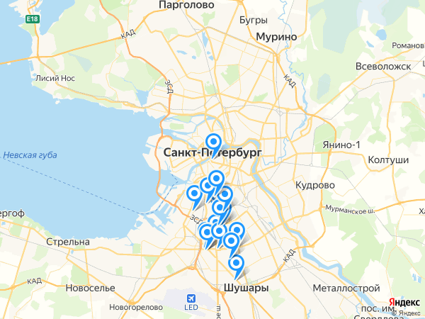 Компании на карте