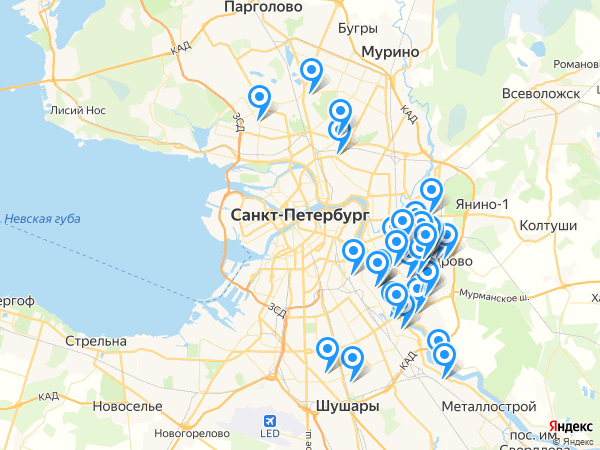 Компании на карте