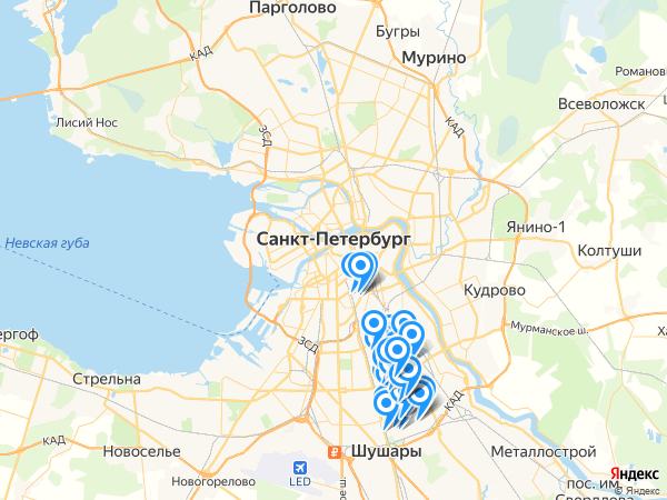 Компании на карте