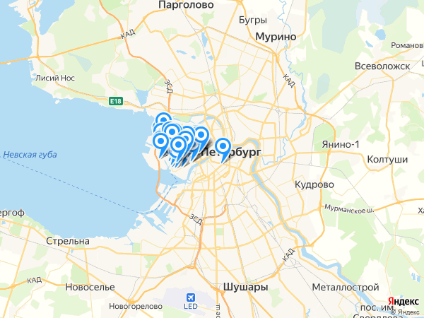 Компании на карте