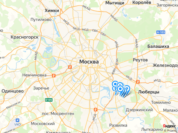 Компании на карте