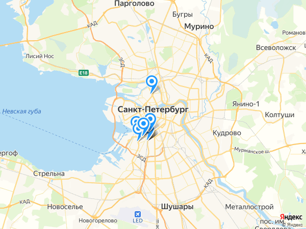 Компании на карте