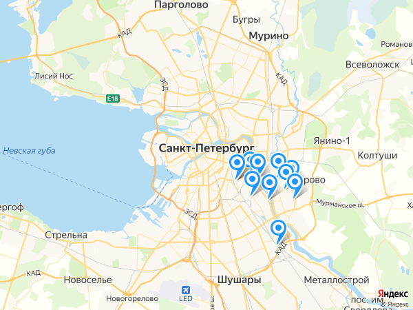 Компании на карте
