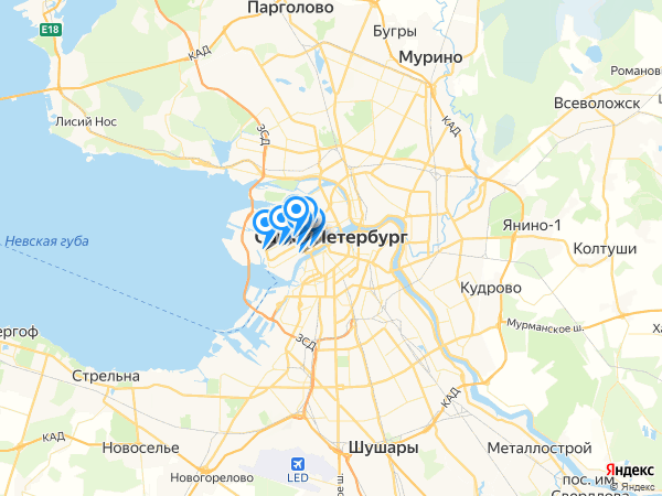 Компании на карте