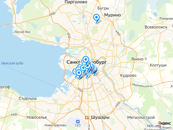 Компании на карте