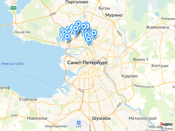 Компании на карте
