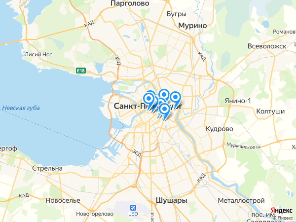 Компании на карте