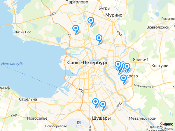 Компании на карте