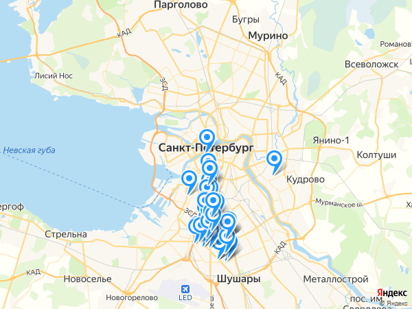 Компании на карте