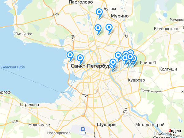 Компании на карте