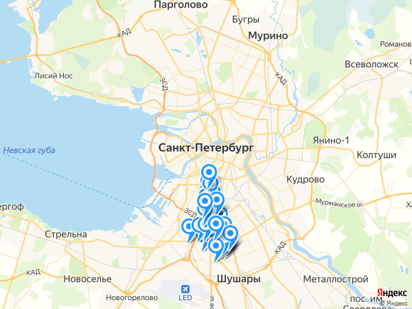 Компании на карте