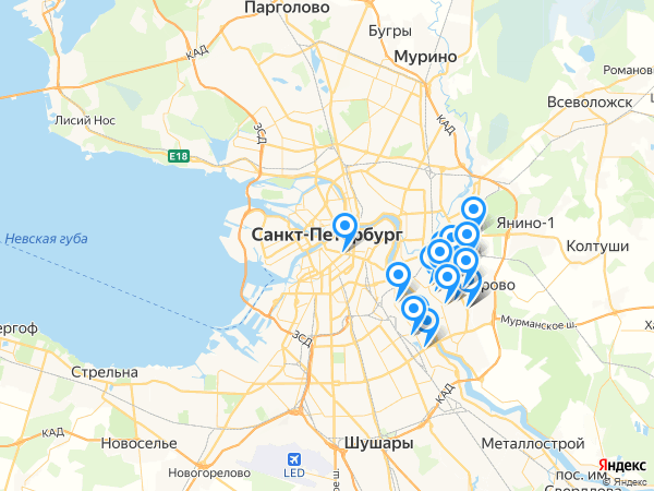 Компании на карте