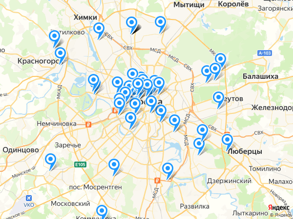 Компании на карте