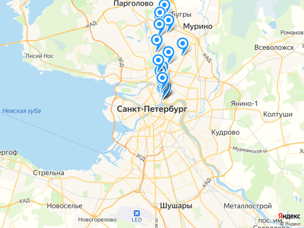 Компании на карте