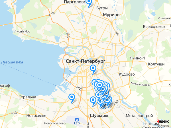 Компании на карте