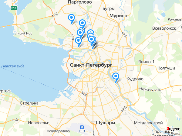 Компании на карте