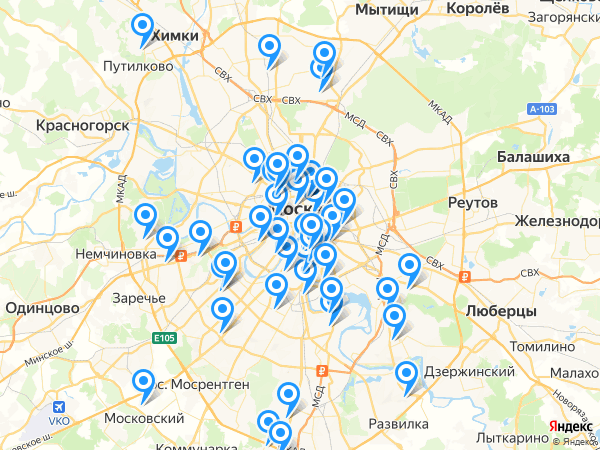 Компании на карте