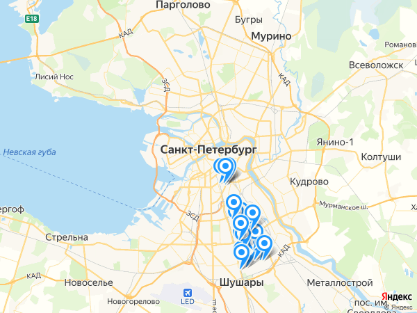 Компании на карте