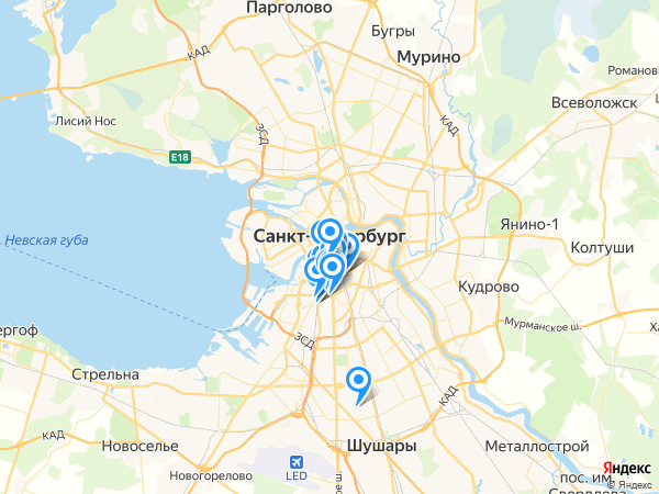 Компании на карте