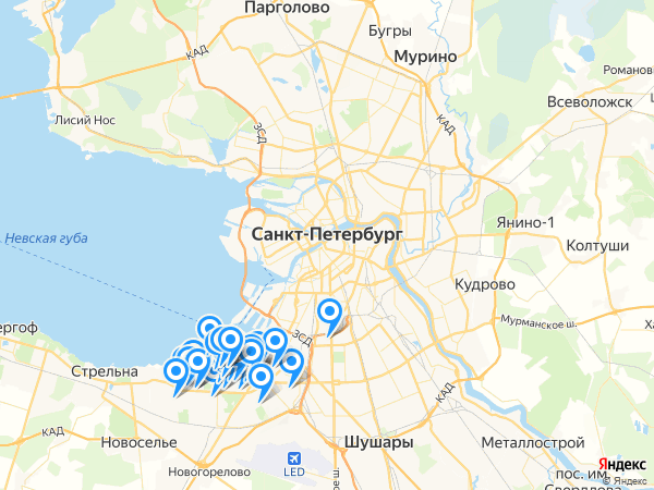 Компании на карте