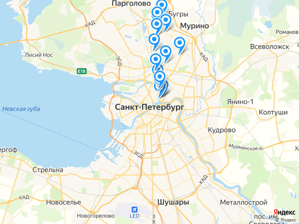 Компании на карте