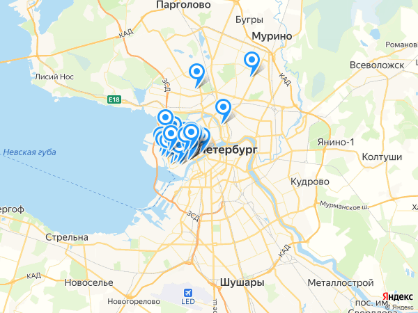 Компании на карте