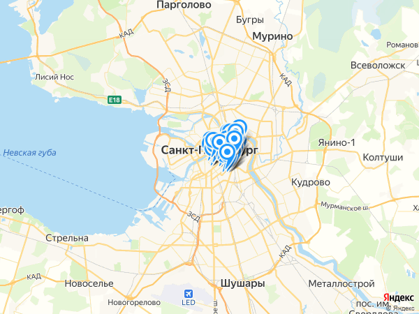 Компании на карте
