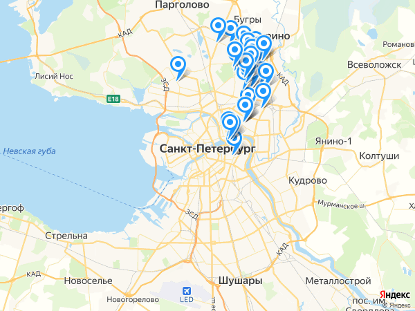 Компании на карте