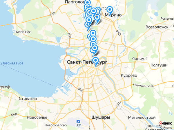 Компании на карте