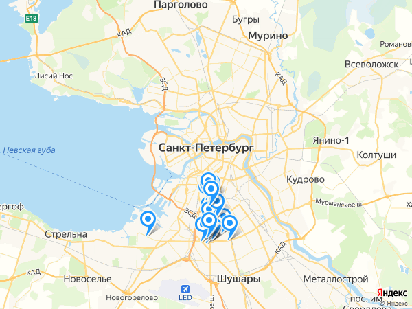 Компании на карте