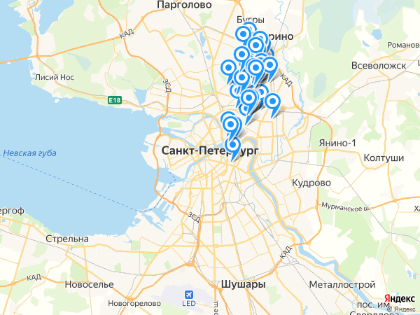 Компании на карте