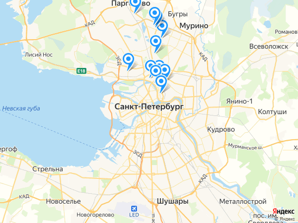 Компании на карте