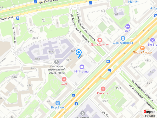 Юниверсал на карте