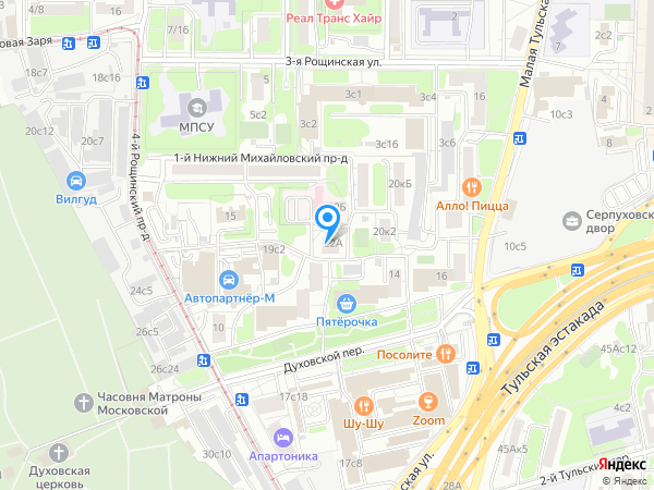 Центр здоровья ребенка на Тульской на карте