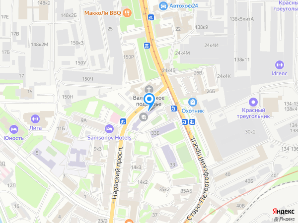 Стоматология НАРВСКИЙ 6 на карте