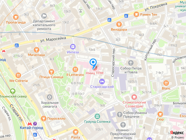 ФГБУ НМИЦ терапии и профилактической медицины Минздрава России на карте