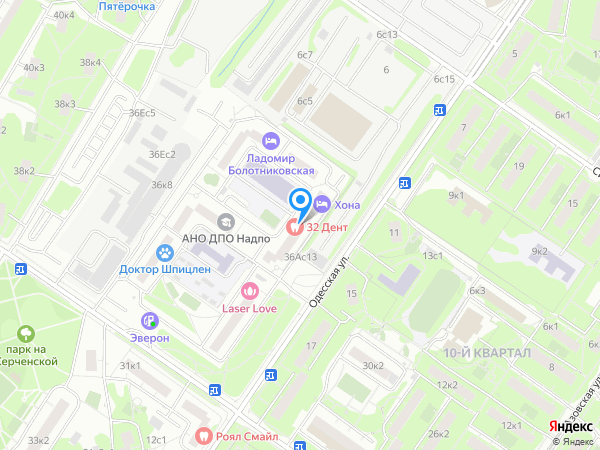 Стоматологическая клиника 32 ДЕНТ на карте