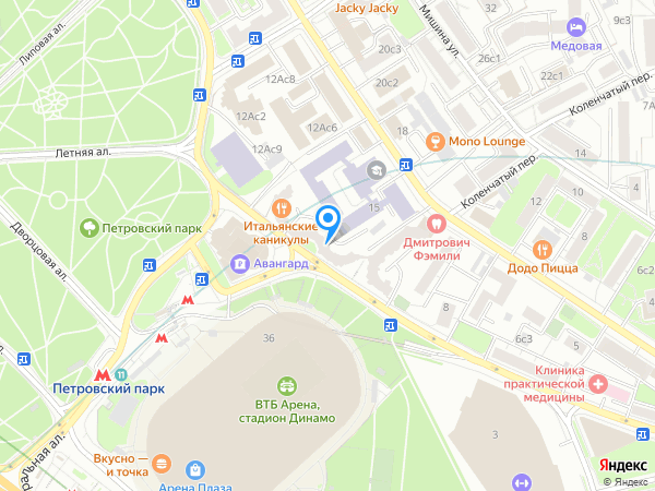 Стоматологическая клиника ДМИТРОВИЧ И КОЛЛЕГИ на карте