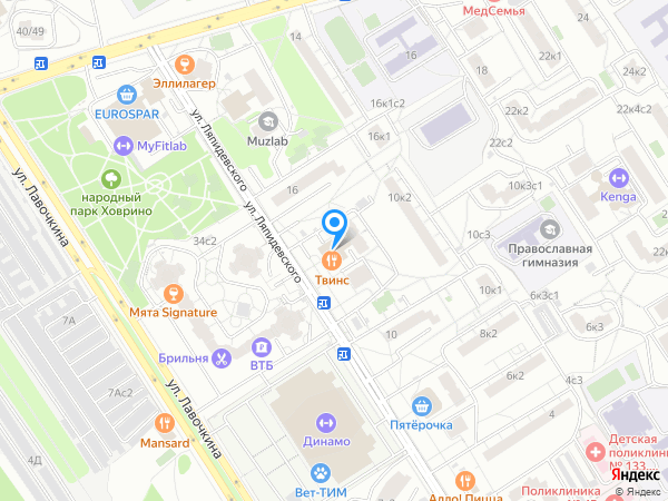 Центр флебологии в Москве на карте