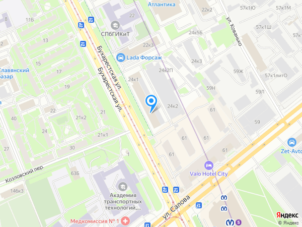 Потолки Спб на карте
