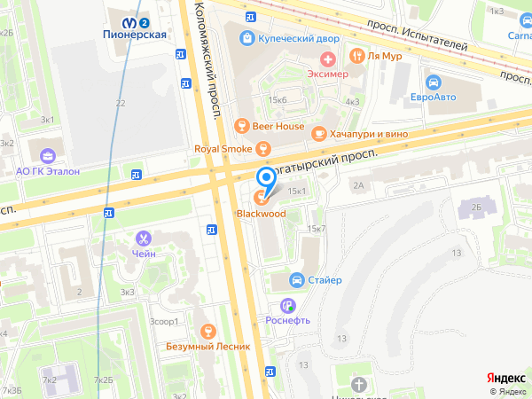 KISTOCHKI по адресу Коломяжский пр., д. 15 к.1 на карте