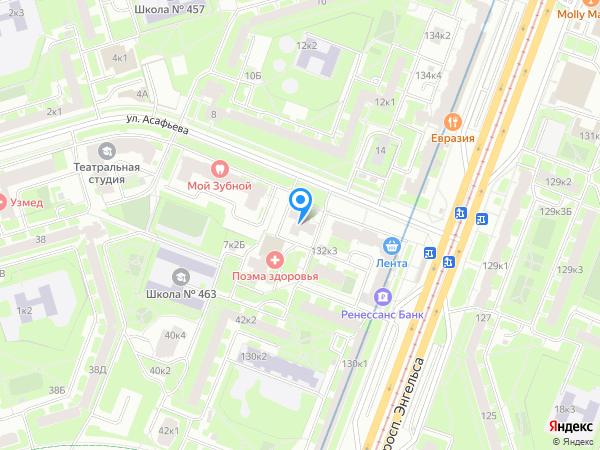 Стоматология Дельта Дент по адресу ул. Асафьева, д. 9, корп. 1 на карте