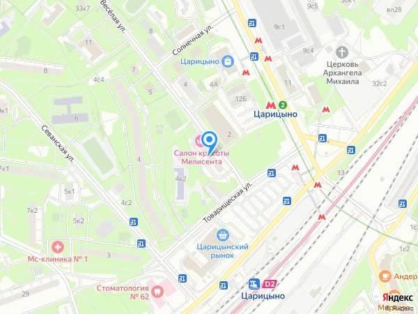 Мелисента на карте