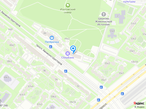 ГЕРА по адресу пр. Авиаконструкторов 47 на карте