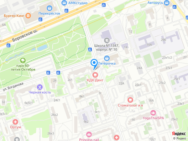 КДК Дент в Солнцево на карте