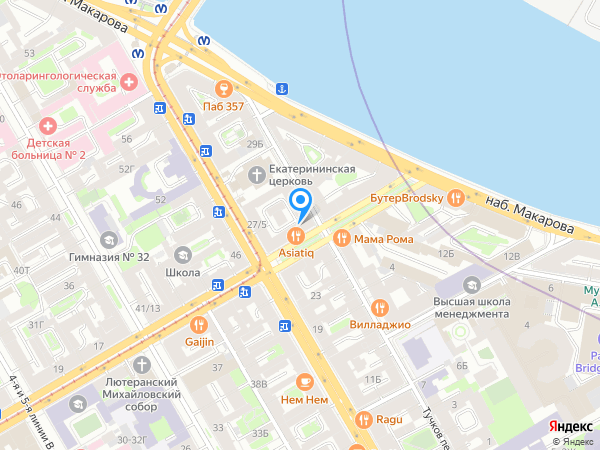 Медицинский центр города на карте