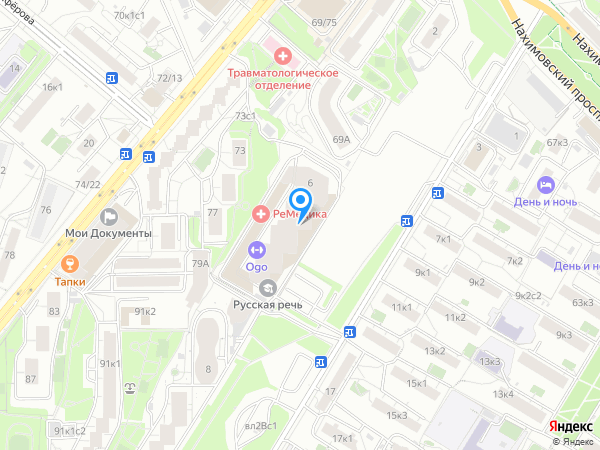 Клиника доктора Волкова на карте