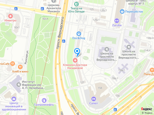 Клиника Доктора Назимовой на карте