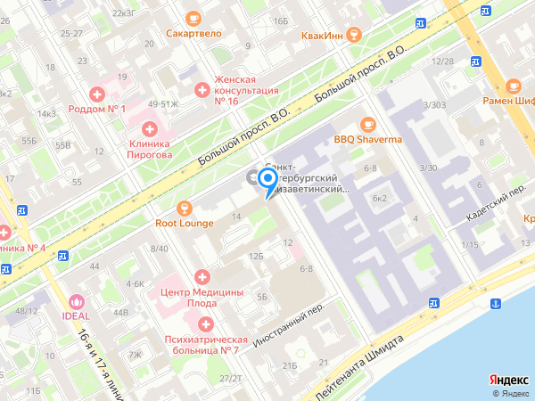 Место красоты на карте